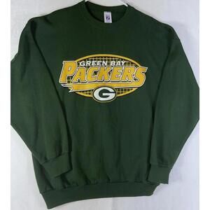 Vintage 90s Logo 7 Green Bay Packers NFL Crewneck Sweatshirt Pullover Sz XLarge